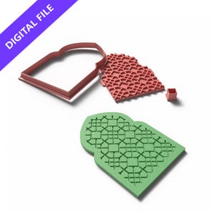 Islamic Arch Cookie Cutter & Geometric Stamp: Eid Ramadan Crafts (3D Printable STL File)