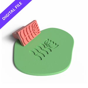 Juego de sellos botánicos minimalistas para galletas: cortador impreso en 3D para arcilla floral, cerámica y galletas.