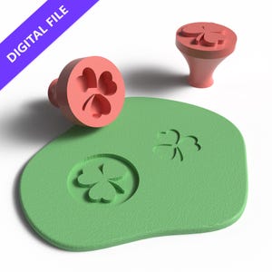 Timbro per biscotti a forma di trifoglio: file STL stampabile in 3D per creazioni e dolci portafortuna