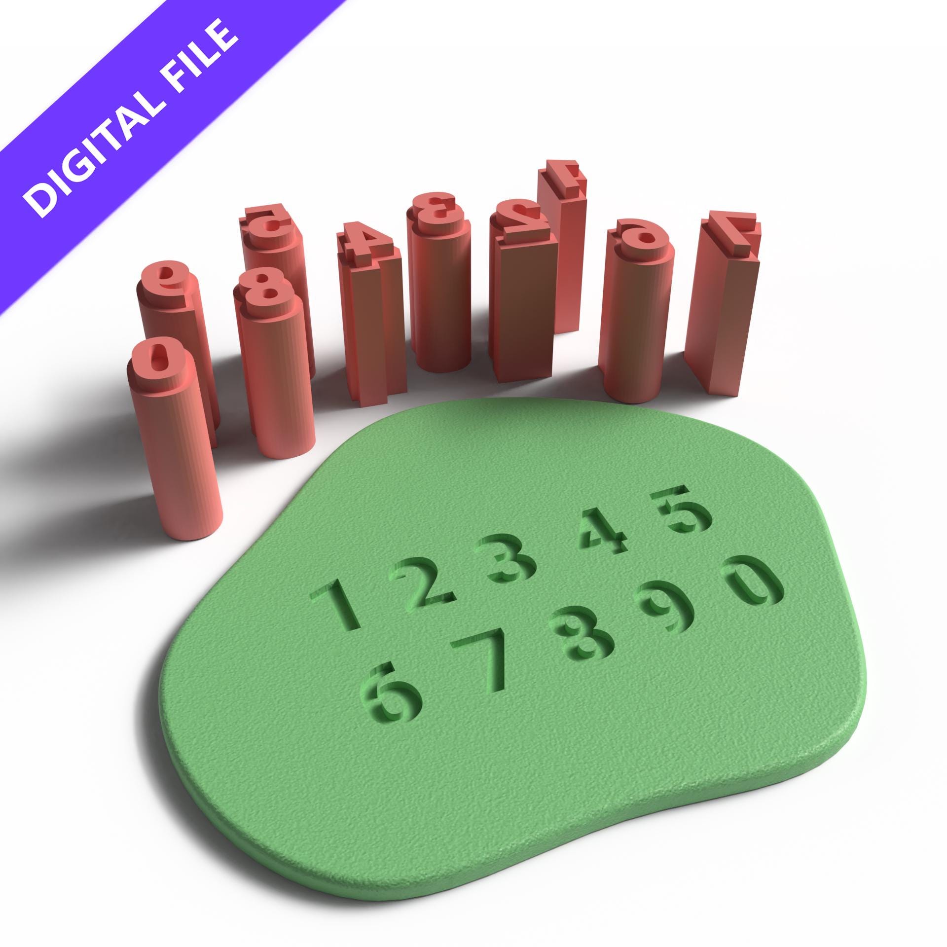 Numbers Stamp Set – 3D Printable STL File for Baking, Crafts, and ...