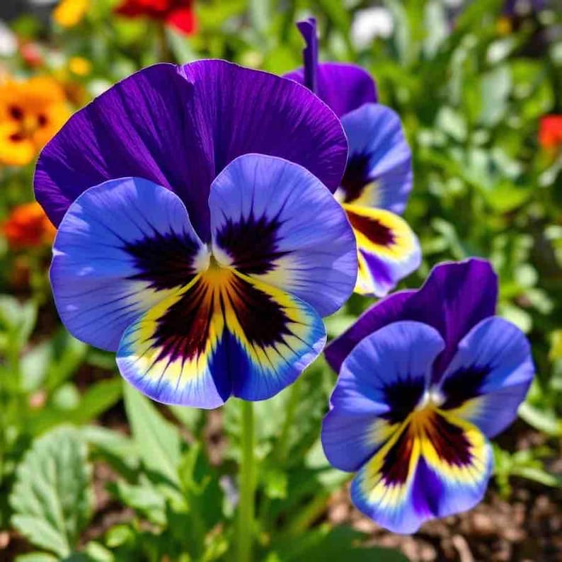 Pansy Display 20 Painted Pansies Pansy Flowers Garden Flower Seeds for Spring Summer ...