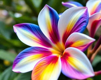 10 plumeria tree seeds Rare color Hawaiian yellow white  Green flower plant lawn