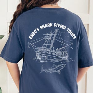 Officially Licensed Enzo&#39;s Shark Diving Tours Comfort Colors Tee