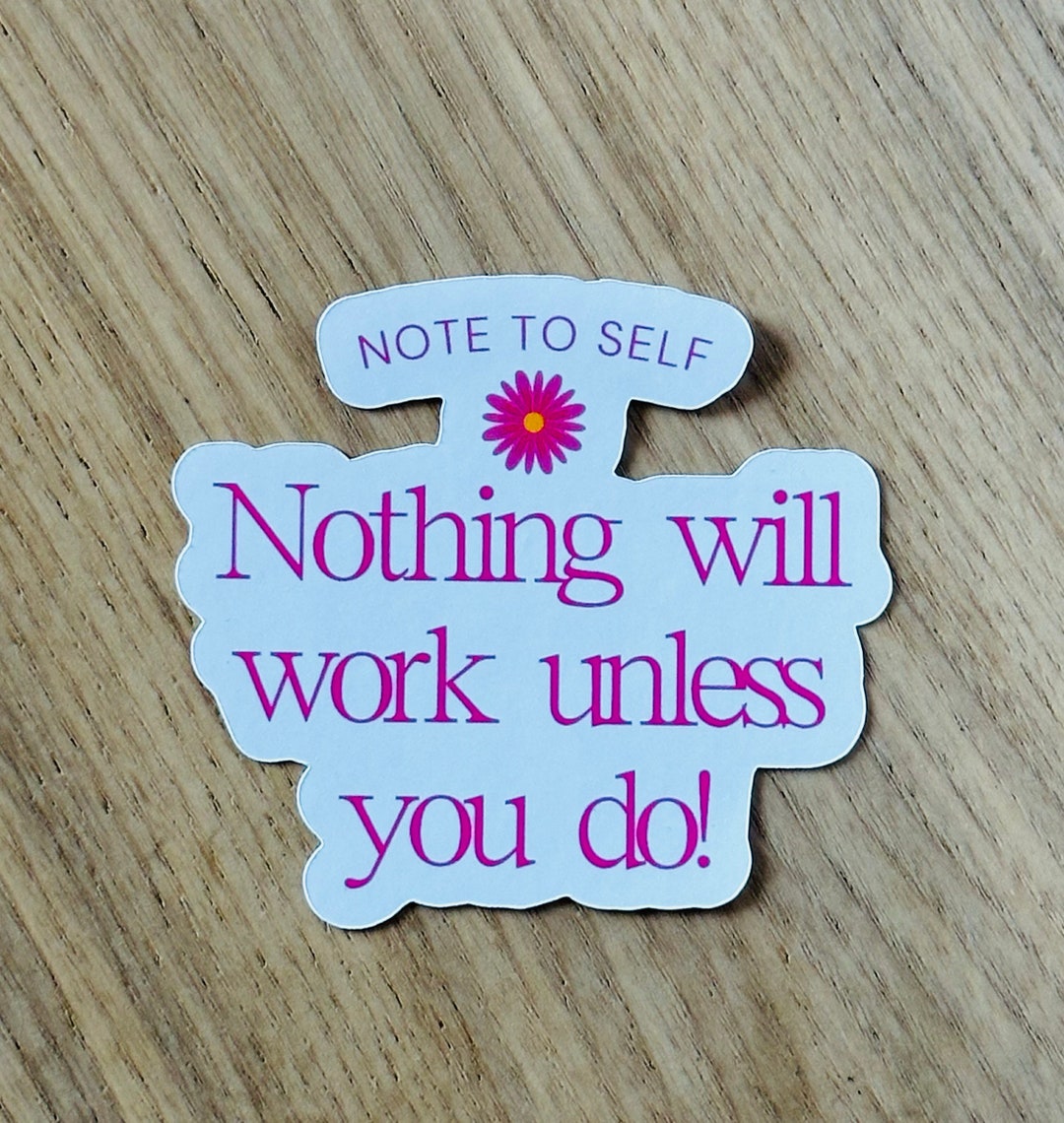 Motivational Note to Self Vinyl Sticker Planner Laptop Water Bottle ...