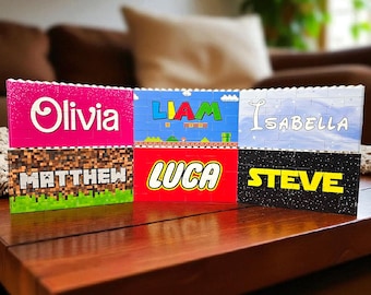 YOUR NAME on LEGO Building Block - Personalised Lego Brick custom printed with any name