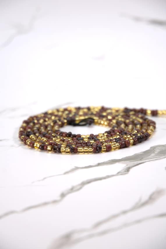 Brown Sugar Waistbeads| Traditional Waistbeads| Removable Waistbeads| Plus size Waistbeads