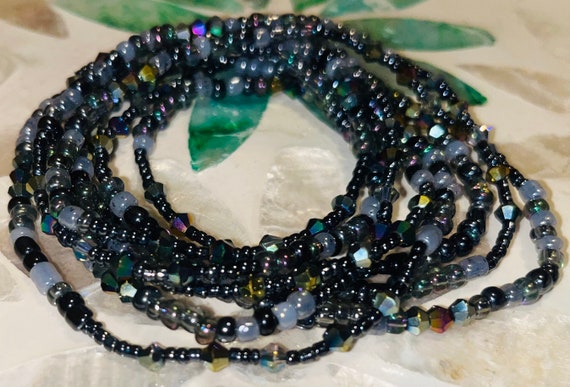 New Moon Goddess Waistbeads| Traditional Tie On Waistbeads| Removable Waistbeads with Clap| Plus Size Waistbeads