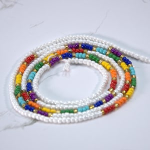7 Chakra Waistbeads| Traditional Waistbeads| Removable Waistbeads| Plus size Waistbeads