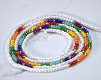 Handmade 7 Chakra Seed Bead Waist Beads | Spiritual Jewelry