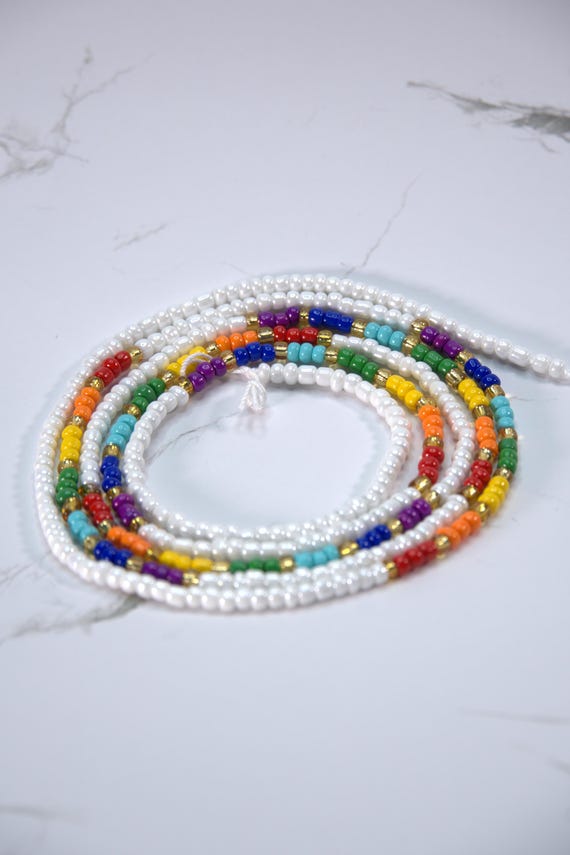 7 Chakra Waistbeads| Traditional Waistbeads| Removable Waistbeads| Plus size Waistbeads