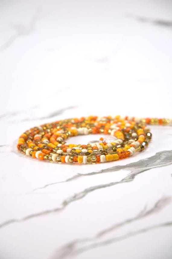 Sunburst Waistbeads| Traditional Tie On Waistbeads| Removable Waistbeads with Clasp| Plus Size Waistbeads