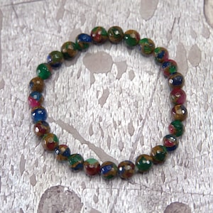 Sea Sediment Jasper Beaded Bracelet – Multicolor Gemstone Bracelet