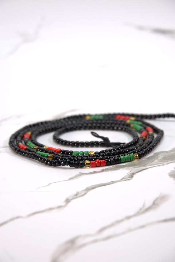 Black is Beautiful Waistbeads| Traditional Waistbeads| Removable Waistbeads| Plus size Waistbeads