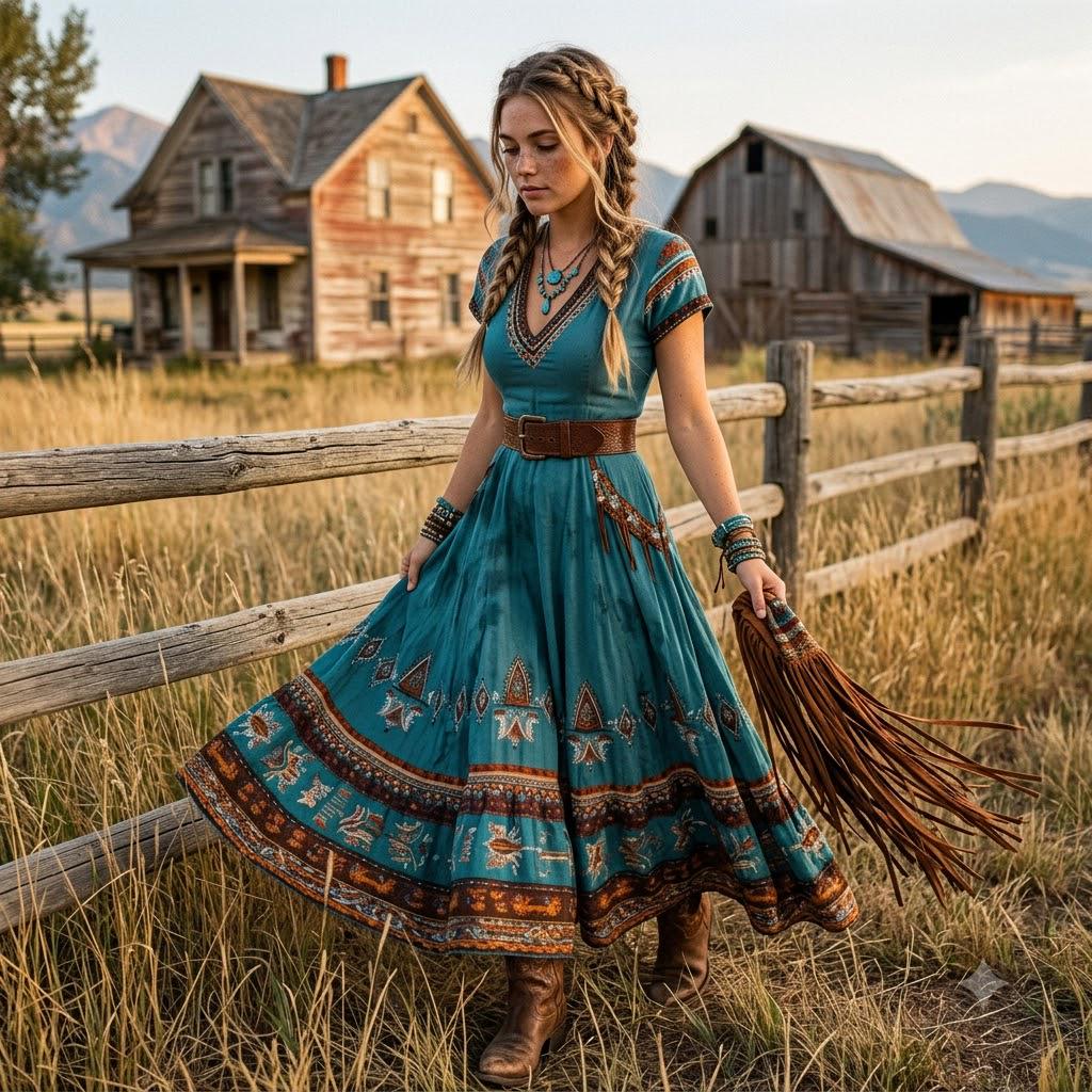 brown and turquoise western dress Dresses Quick Ship Statement Dress Collection Color:EMERALD GREEN Evan Picone Sweater Dress