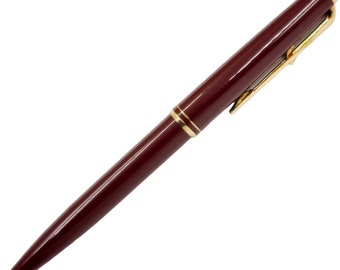 Stylo à bille vintage Montblanc bordeaux plaqué or