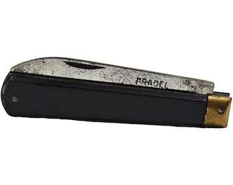 Vintage black folding pocket knife Pradel