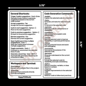 Może przedstawiać: Przewodnik po używaniu edytora kodu Copilot, ze skr&oacute;tami klawiaturowymi i poleceniami do og&oacute;lnego użytku, generowania kodu i interakcji z przestrzenią roboczą i terminalem. Przewodnik zawiera polecenia takie jak /explain, /tests, /fix, /optimize, /comments, /rewrite, /debug, /summarize, /generate, /format, /define, /improve i /refactor.