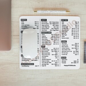 Excel Keyboard Shortcuts Mouse Pad - Productivity Boost - Excel Sticker - Office Excel - Excel Tips - Desk Accessories - Necessary Shortcuts