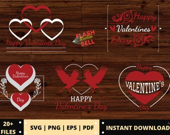 ACHETER 2 OBTENIR 1 GRATUIT, 20+ Valentine's Day svg bundle- love quotes svg- first valentines svg-foi espoir amour svg- romantique svg