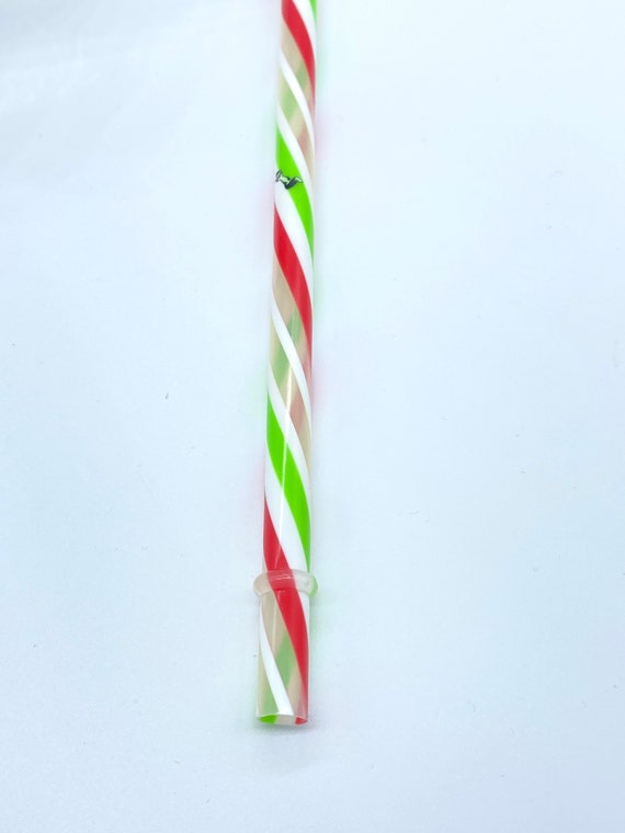 Sliner 300 Pcs Christmas Straws Plastic Reusable Straw Green Red Christmas  Drinking Straws 11 Inch Long Straws Christmas Straws for Tumblers Hard