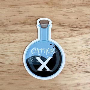 Chemical X Sticker Pack | Powerpuff Girls Stickers, 90s Cartoon Nostalgia, Nostalgic Gift