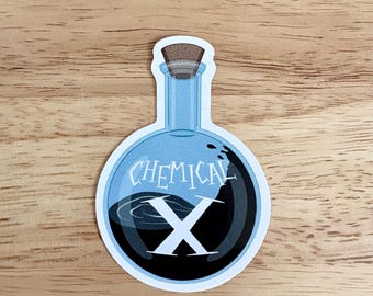 Chemical X Sticker Pack | Powerpuff Girls Stickers, 90s Cartoon Nostalgia, Nostalgic Gift