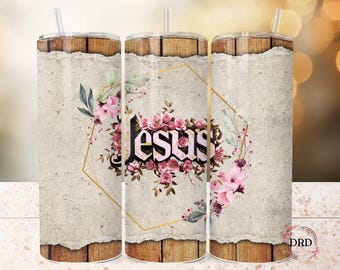 Jesus 20oz Skinny Tumbler Sublimation Design, Religious Tumbler, Christianity Tumbler Png, Jesus Tumbler Wrap Instant Digital Download