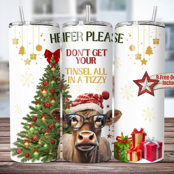 Funny Christmas Tumbler Wrap, Funny Quote Christmas 20oz Skinny Sublimation Design, Sarcastic Christmas Tumbler PNG, Cow Funny Christmas png