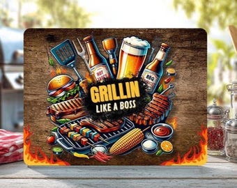 BBQ-snijplank sublimatieontwerp, grappige Vaderdag snijplank, Vaderdag snijplank png, digitale download png, barbecue cadeau png