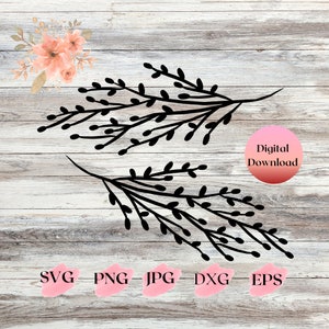 Primitive Berries SVG dla maszyn tnących Cricut, Berries Png, Jpg, Dxf, Eps/ pliki Cut dla majsterkowiczów