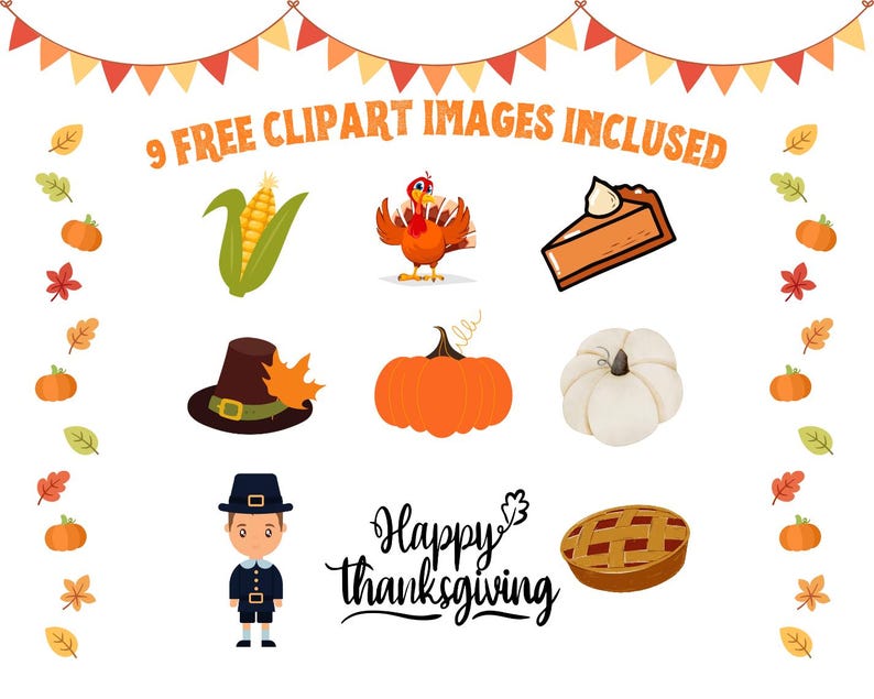 Thanksgiving Doodle Png Letters, Alphabet Png Bundle, Doodle Set With ...