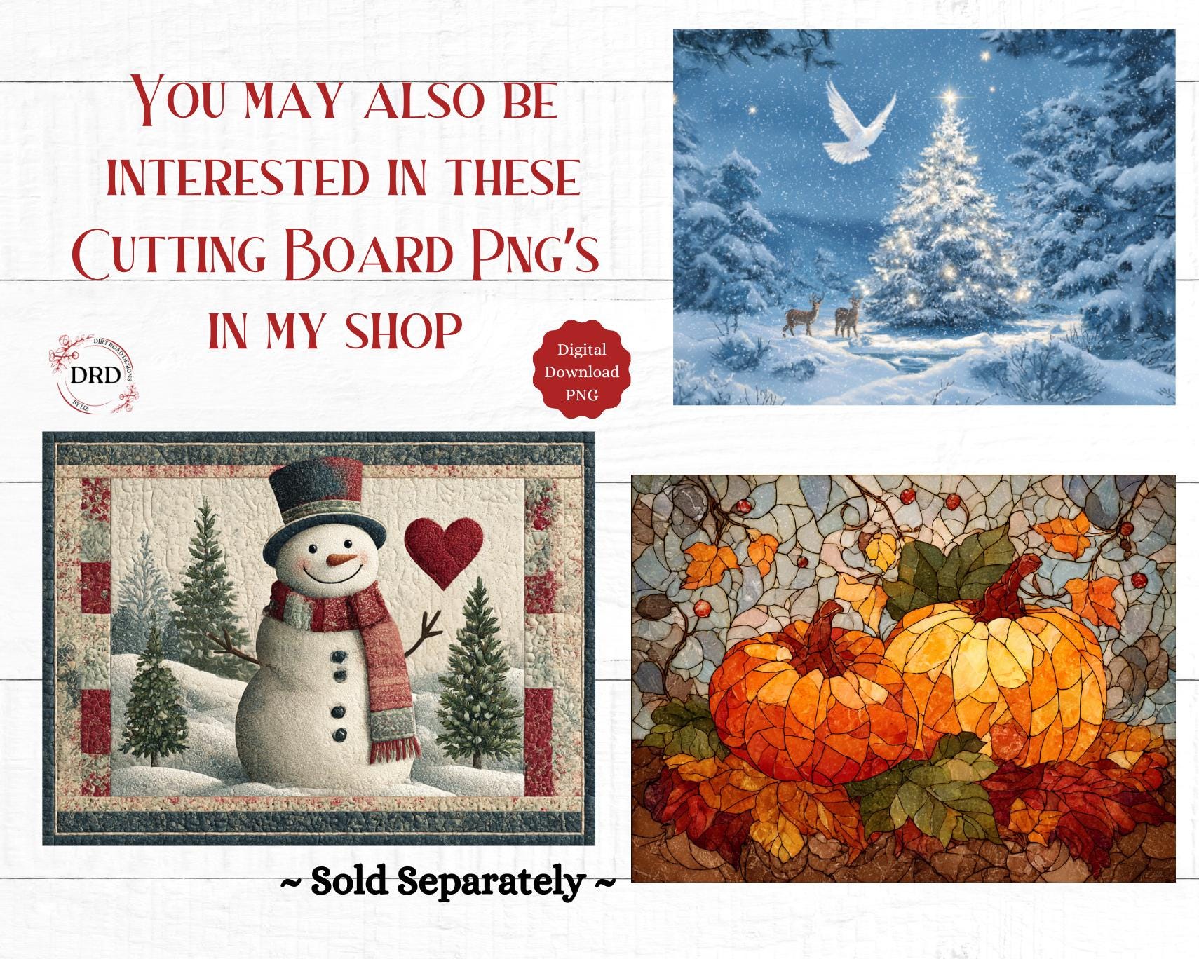 Red Truck Christmas Cutting Board PNG, Farmhouse Holiday Kitchen ...