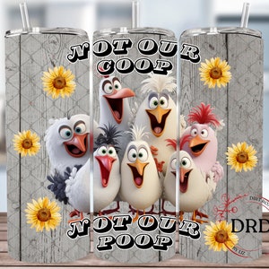 Funny Chicken 20oz Skinny Tumbler Wrap Sublimation Design Digital Download, Chicken Tumbler Wrap, Funny Tumbler Wrap, Funny Chicken Design