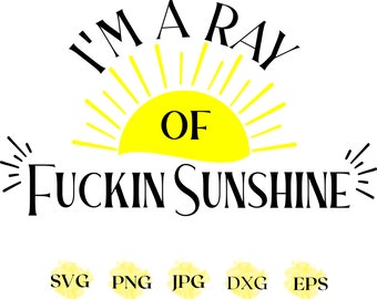 Soy un rayo de sol puto SVG PNG descarga instantánea para Cricut, humor divertido para adultos svg, sarcástico, diseño de camiseta divertido
