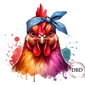 Funny Chicken Png, Hen Clipart, Funny Chicken Design, Chicken Graphics, Farm Animal Clipart, Premade Clipart 300dpi Instant Digital Download