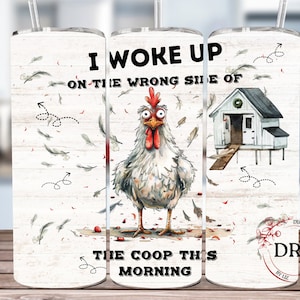 Funny Chicken Tumbler Png 20oz Skinny Sublimation Design, Chicken Lovers Tumbler Png Digital Download, Chicken Tumbler Wrap