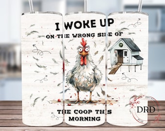 Grappige kip Tumbler png 20oz mager sublimatieontwerp, Chicken Lovers Tumbler png digitale download, kip Tumbler Wrap