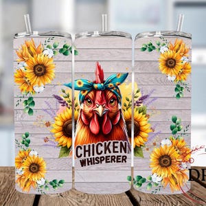 Funny Chicken 20oz Skinny Tumbler Sublimation Design, Chicken Tumbler Wrap, Funny Tumbler Wrap, Chicken  Tumbler Wrap, Sunflower Png
