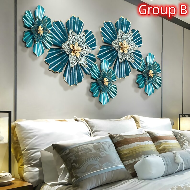 Metal Wall Decor Metal Flowers Wall Art Wall Hangings Etsy