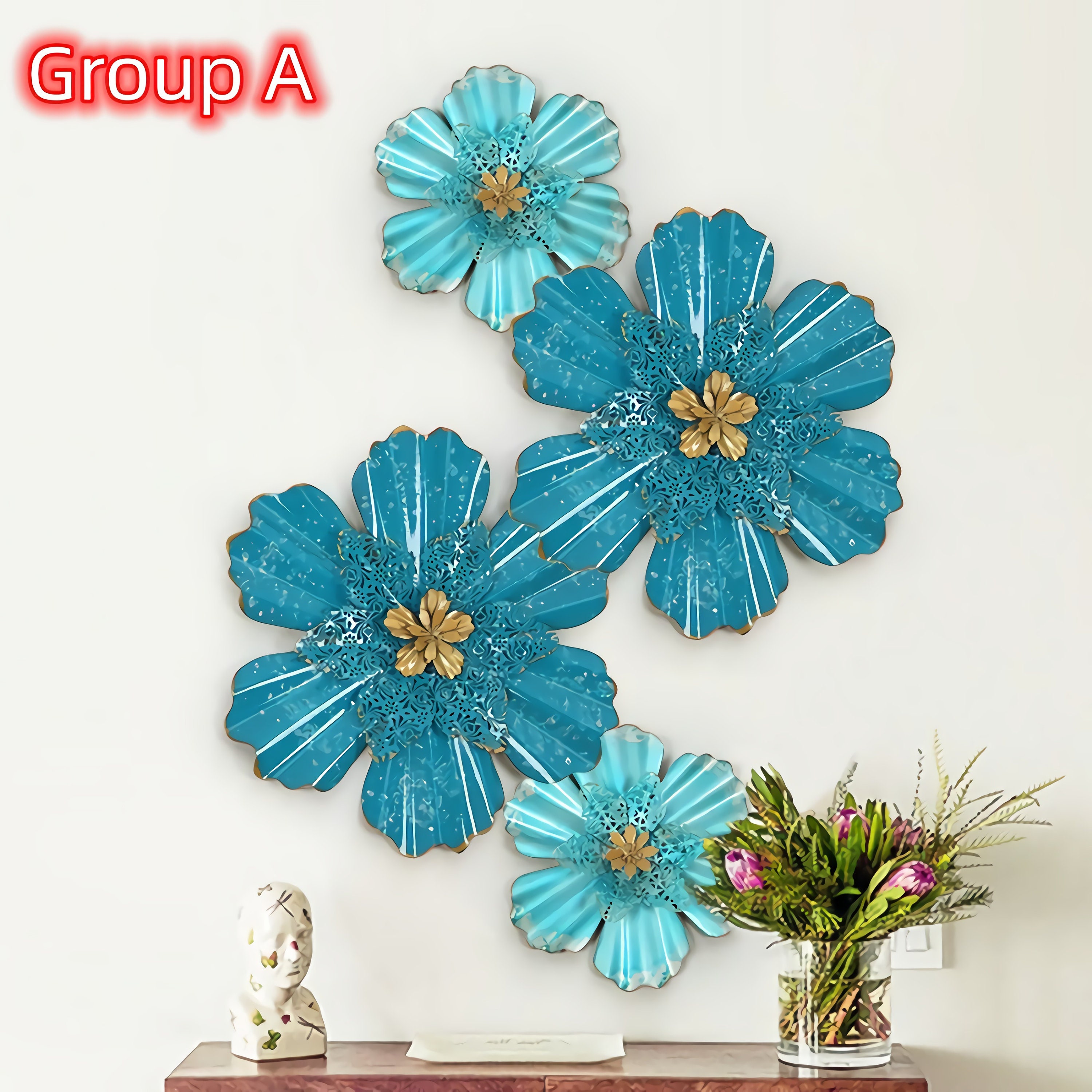 Metal Wall Decor Metal Flowers Wall Art Wall Hangings Etsy