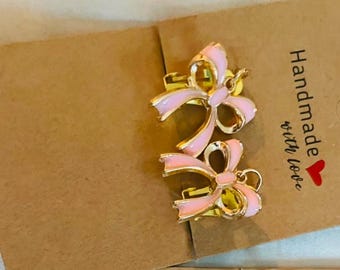 Coquette Pink Bow Clip-on earrings
