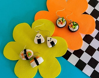 Sushi Pals | Sushi Earrings | Girl Gift | Paint Earrings | Kawaii Earrings | Clay Sushi Earrings | Girl Gift | Foodie Gift |Sushi Jewelry