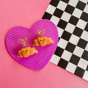 Krissy | Croissant Earrings | Foodie Gift | Cute Earrings | Kawaii Food | Cute Food | Croissant Jewelry | Food Jewelry | Croissant Gift