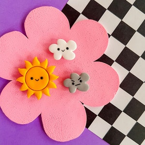 Imán de cielo azul / Imán de sol / Imán de cocina / Imán lindo / Imán kawaii / Imán de refrigerador / Imán de nube / Imán de naturaleza / Juego de imanes
