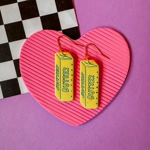 Butter Earrings | Butter Gift | Foodie Gift | Cute Earrings | Kawaii Earrings | Cute Food | Food Earrings | Butter Jewelry | Baker Gift