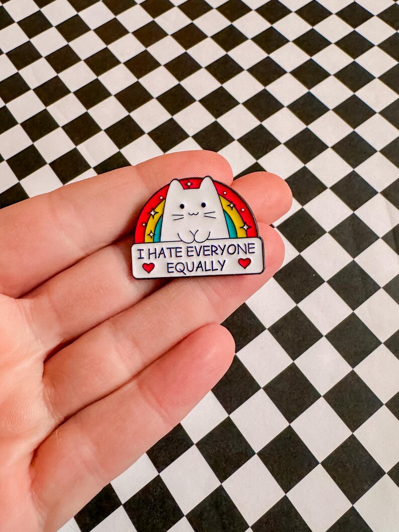 Cat Pin | Cute Pin | Enamel Pin | Lapel Pin | Backpack Pin | Unique Pin ...