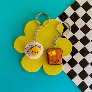Brunch Besties | Avocado Toast Keychain | BFF Keychain | Kawaii Sandwich | Kawaii Keychain | Cute Gift | Chef Gift |Foodie Gift | Girl Gift