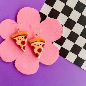 Pete | Pizza Earrings | Foodie Gift | Cute Earrings | Kawaii Food | Cute Food | Pizza Jewelry | Food Jewelry | Pizza Gift