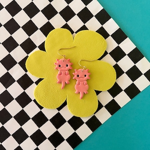 Eddy | Axolotl Earrings | Happy Gift | Cute Earrings | Kawaii Earrings | Cute Axolotl | Axolotl Gift | Ocean Jewelry