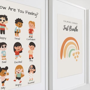 Set of Three Calming Corner Poster Download, Feelings Poster, Calming Techniques, Educational Posters, Calming Corner Ideas,
